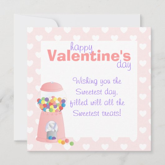 Cartes Pour Fêtes Annuelles Machine à gumball rose (Devant)