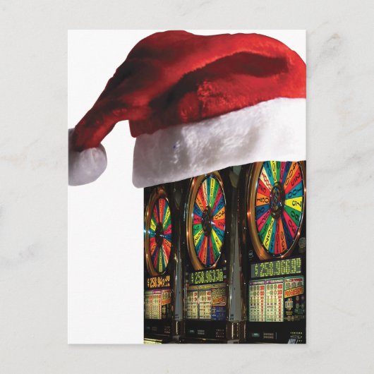 Cartes Pour Fêtes Annuelles Machine à sous de Noël (Devant)