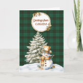 Cartes Pour Fêtes Annuelles MacLean Chasse Ancien Tartan Noël (Devant)