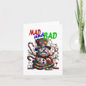 Cartes Pour Fêtes Annuelles Mad and Bad, grumpy funny Snowman, fantasy art (Devant)