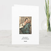 Cartes Pour Fêtes Annuelles Madone au foulard tenant l'enfant Jésus (Dos)