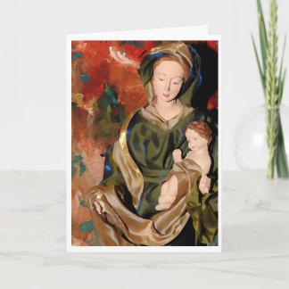 Cartes Pour Fêtes Annuelles Madonna et bébé Jésus