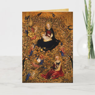 Cartes Pour Fêtes Annuelles MADONNA ET ENFANT DU ROSE BOWER, ANGELS Noël