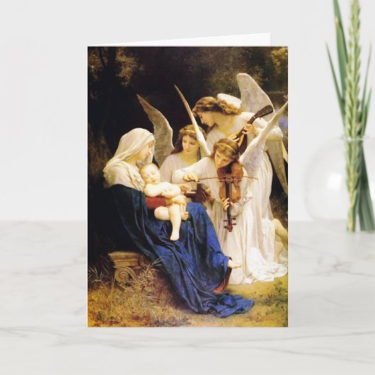 Cartes Pour Fêtes Annuelles Madonna et l'enfant et les trois anges (Devant)
