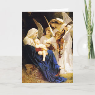 Cartes Pour Fêtes Annuelles Madonna et l'enfant et les trois anges