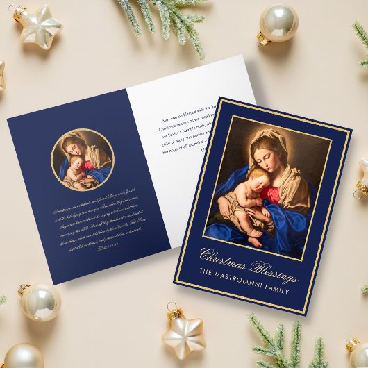 Cartes Pour Fêtes Annuelles Madonna et Noël de l'enfant