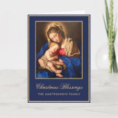 Cartes Pour Fêtes Annuelles Madonna et Noël de l'enfant (Devant)