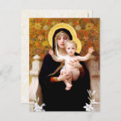 Cartes Pour Fêtes Annuelles Madonna et Noël d'enfant (Devant / Derrière)