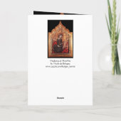 CARTES POUR FÊTES ANNUELLES MADONNE DE L'HUMILITÉ (Dos)