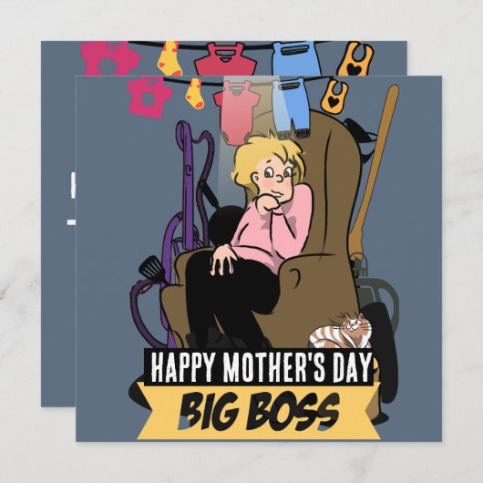 Cartes Pour Fêtes Annuelles Mafia Maman : Édition Fête des Mères (Devant / Derrière)