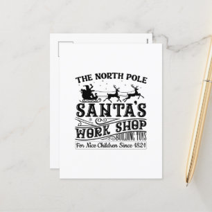 Cartes Pour Fêtes Annuelles Magasin de jouets Festive Père Noël