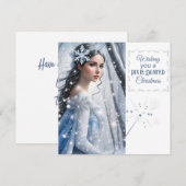 Cartes Pour Fêtes Annuelles Magic Fairy Christmas Flat Holiday Card (Devant / Derrière)
