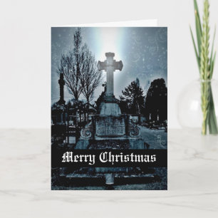 Cartes Pour Fêtes Annuelles Magic in the cemetery Gothic Merry Christmas