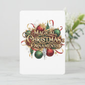 Cartes Pour Fêtes Annuelles Magical Christmas Wreath & Candles Personalized  (Debout devant)