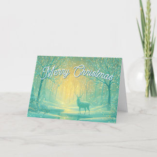 Cartes Pour Fêtes Annuelles Magical Fantasy Winter Scene Merry Christmas