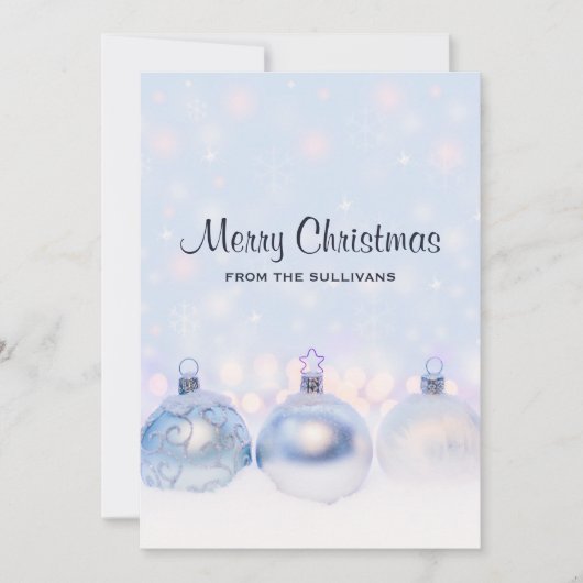 Cartes Pour Fêtes Annuelles Magical Metallic Christmas Balls (Devant)