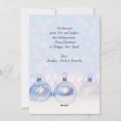 Cartes Pour Fêtes Annuelles Magical Metallic Christmas Balls (Dos)