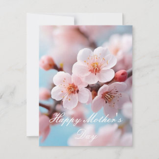 Cartes Pour Fêtes Annuelles Magie de Fleur de Cerisier Rose