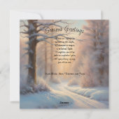 Cartes Pour Fêtes Annuelles Magie de milieu d'hiver, Vœux de la saison Personn (Dos)