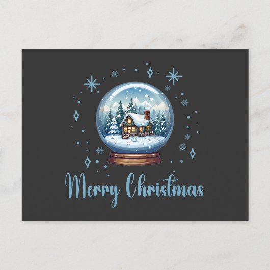 Cartes Pour Fêtes Annuelles Magie de neige du Globe de Noël (Devant)