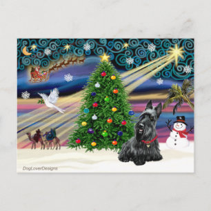Cartes Pour Fêtes Annuelles Magie de Noël Scottish Terrier 2B