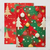 Cartes Pour Fêtes Annuelles Magie de vacances éclatante (Devant / Derrière)