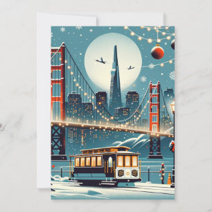 Cartes Pour Fêtes Annuelles Magie des Fêtes de Golden Gate - Noël à San Franci