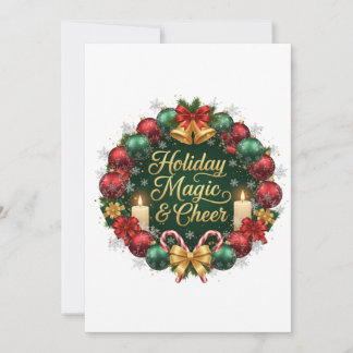 Cartes Pour Fêtes Annuelles Magie et Joie des Fêtes Festival de Noël