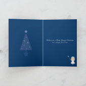 Cartes Pour Fêtes Annuelles Magique Fairy Princess & Tree Blue Card (Intérieur)