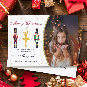 Cartes Pour Fêtes Annuelles Magique Noël Ballerina Nutcracker 2 Photo