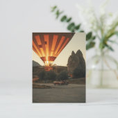 Cartes Pour Fêtes Annuelles Magique Sunrise Hot Air Balloon Vue Avec Voiture R (Debout devant)