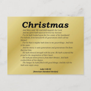 Cartes Pour Fêtes Annuelles Magnifier le Seigneur Noël Luc 1-46