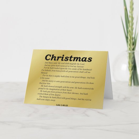Cartes Pour Fêtes Annuelles Magnifier le Seigneur Noël Luc 1-46 (Devant)