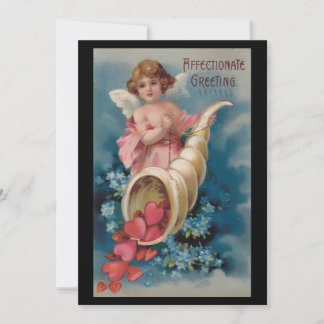 Cartes Pour Fêtes Annuelles Magnifique Cherub Ancien Versant des Coeurs Cornoc