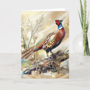 Cartes Pour Fêtes Annuelles Magnifique Faisan Noël