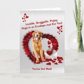 Cartes Pour Fêtes Annuelles Magnifique Golden Retriever - You have Mail!