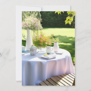 Cartes Pour Fêtes Annuelles Magnifique jardin d'aquarelle d'été.