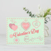 Cartes Pour Fêtes Annuelles Magnifique Saint-Valentin Design Moderne Bohème (Debout devant)