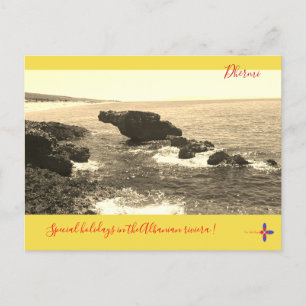 Cartes Pour Fêtes Annuelles Magnifique vue sur la plage de Dhërmi sur la rivie