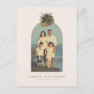 Cartes Pour Fêtes Annuelles Magnolia cloches archi photo Vacances/Noël