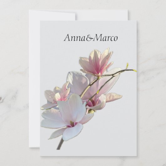 Cartes Pour Fêtes Annuelles magnolia rose (Devant)