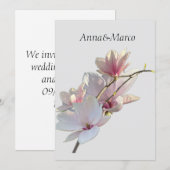 Cartes Pour Fêtes Annuelles magnolia rose (Devant / Derrière)