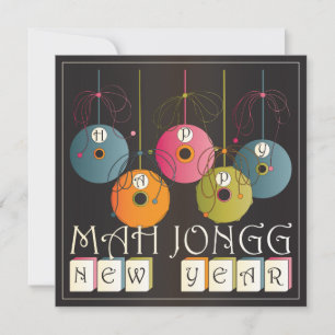 Cartes Pour Fêtes Annuelles Mah Jongg Nouvel An