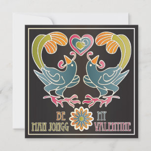 Cartes Pour Fêtes Annuelles Mah Jongg Valentine