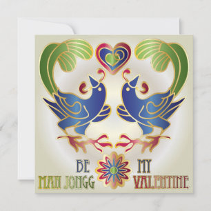 Cartes Pour Fêtes Annuelles Mah Jongg Valentine Be My MJ Valentine