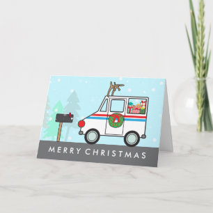 Cartes Pour Fêtes Annuelles Mailman Mail Lady Christmas Holiday Thank You