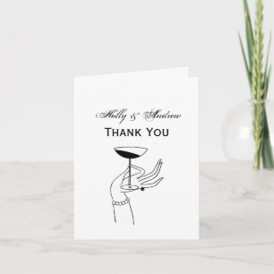 Cartes Pour Fêtes Annuelles Main de femme Art déco tenant une coupe de champag