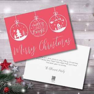 Cartes Pour Fêtes Annuelles Main Dessinée Joyeux Noël Lumineux
