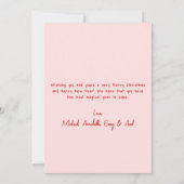 Cartes Pour Fêtes Annuelles Main Drag Ribbon Bow Retro Noël (Dos)