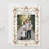 Cartes Pour Fêtes Annuelles Main funky tiré Whimsical Retro Noël 3 Photo (Devant)